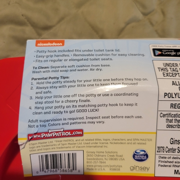 Nickelodeon Paw Patrol Soft Potty Seat (MADE IN USA) - Picture 12 of 13